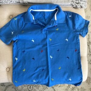 Tommy Hilfiger Blue Flamingo Polo Tee - size XL (16-18)